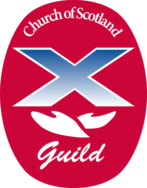 The Church of Scotland Guild emblem: a red lozenge with the text “Church of Scotland” at the top and “Guild” at the bottom, framing an “X” and a pair of hands.